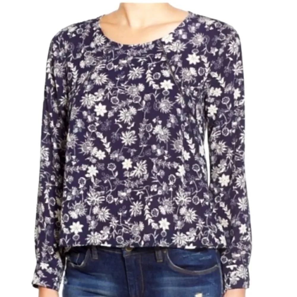 EC ANTHROPOLOGIE ASTR THE LABEL FLORAL BLOUSE SZ.L